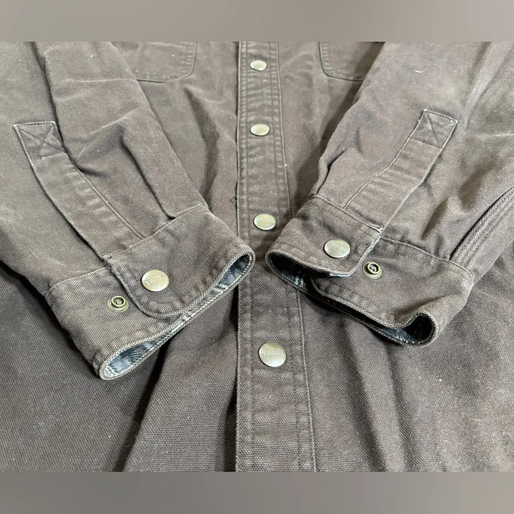 Carhartt Flannel Lined Canvas Shirt Jac (S296) - Picture 9 of 14